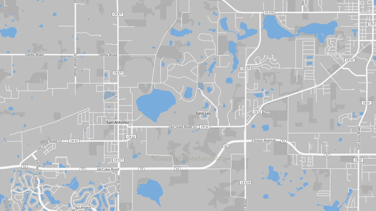 Transit Grade map of St. Leo, FL