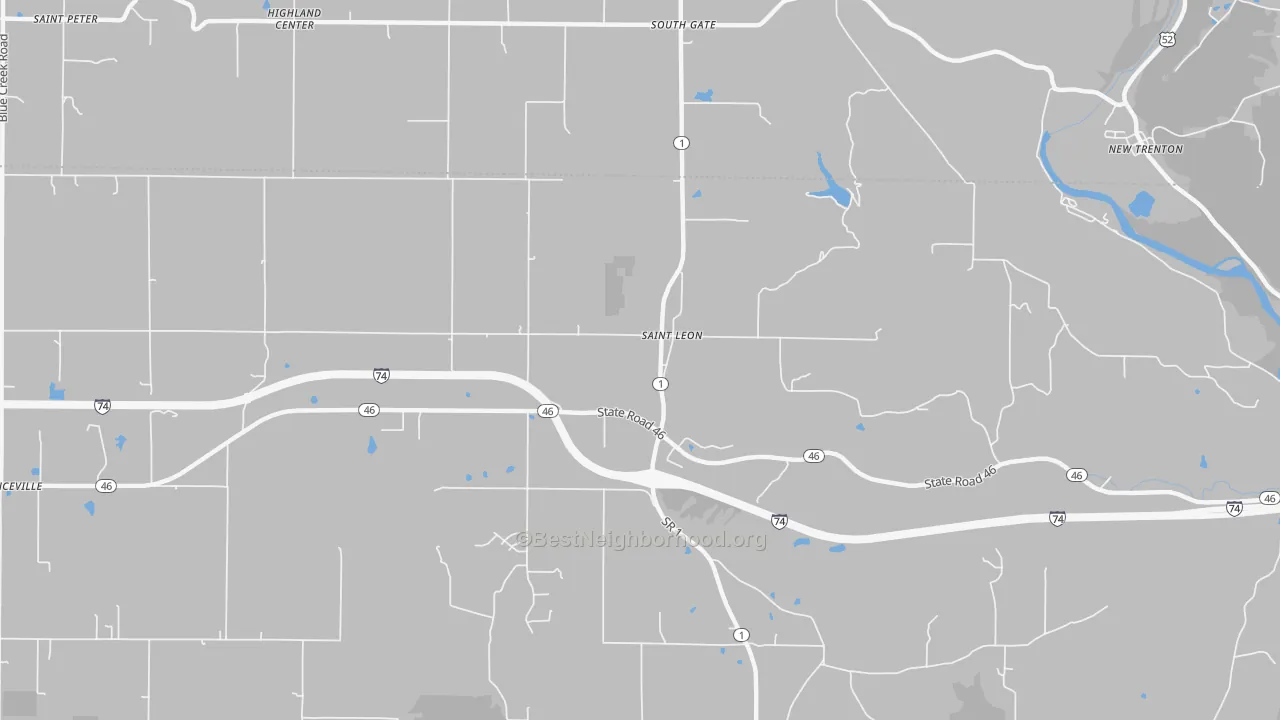 Transit Grade map of St. Leon, IN