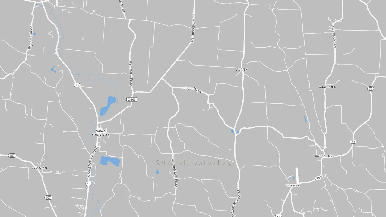 Transit Grade map of St. Louisville, OH