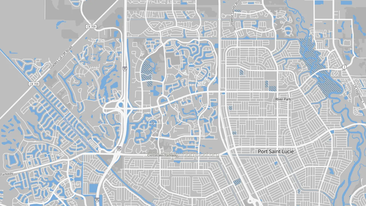 Transit Grade map of St. Lucie West, Port St. Lucie, FL