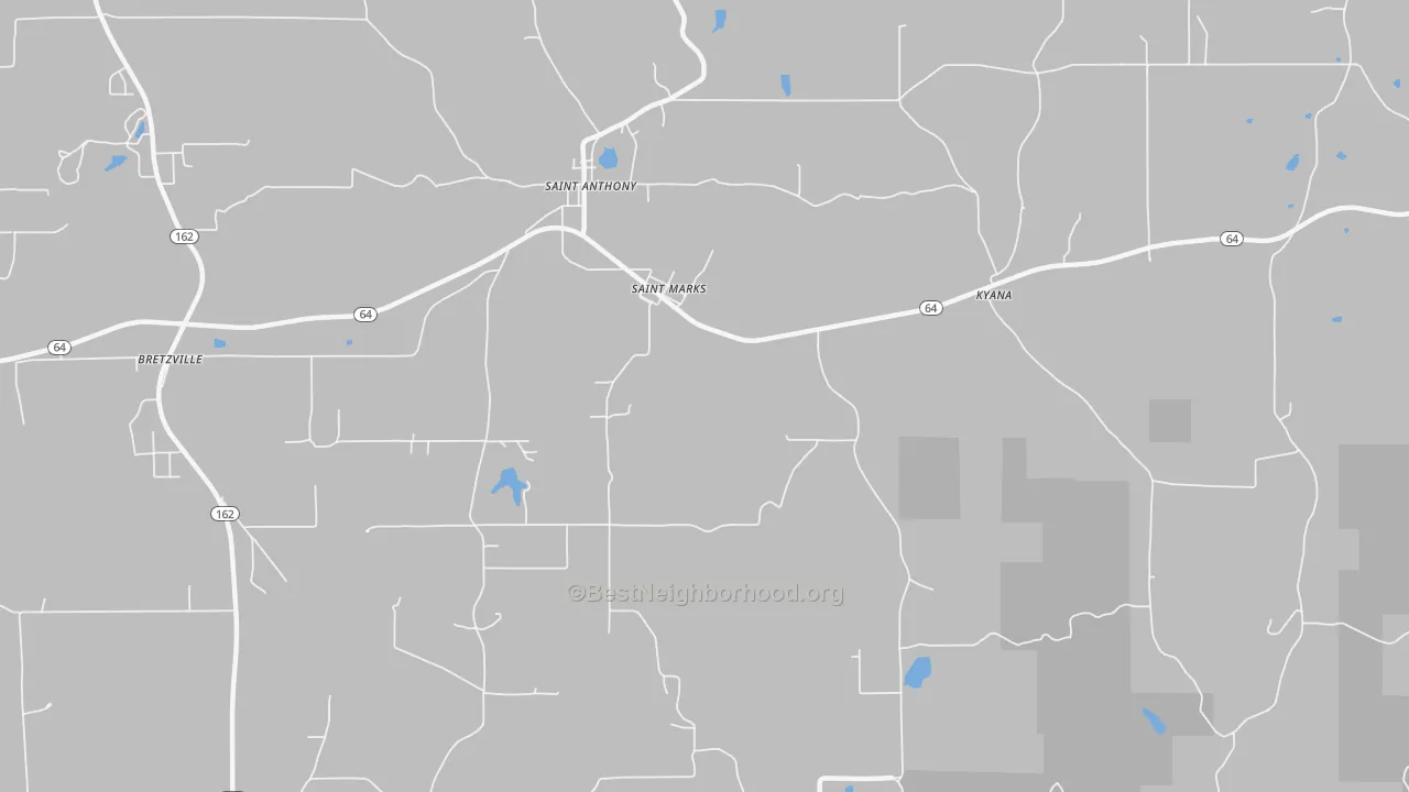 Transit Grade map of St. Marks, IN