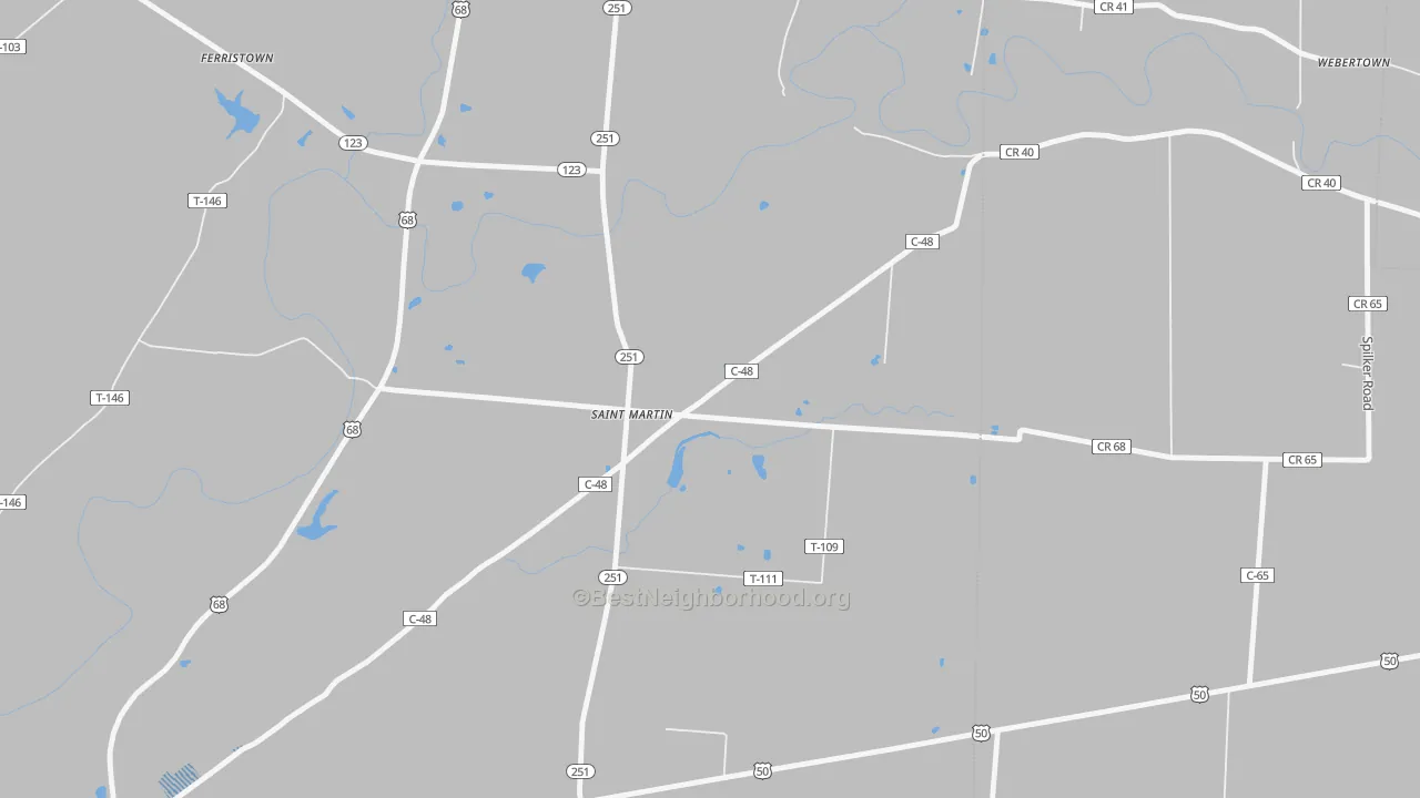 Transit Grade map of St. Martin, OH