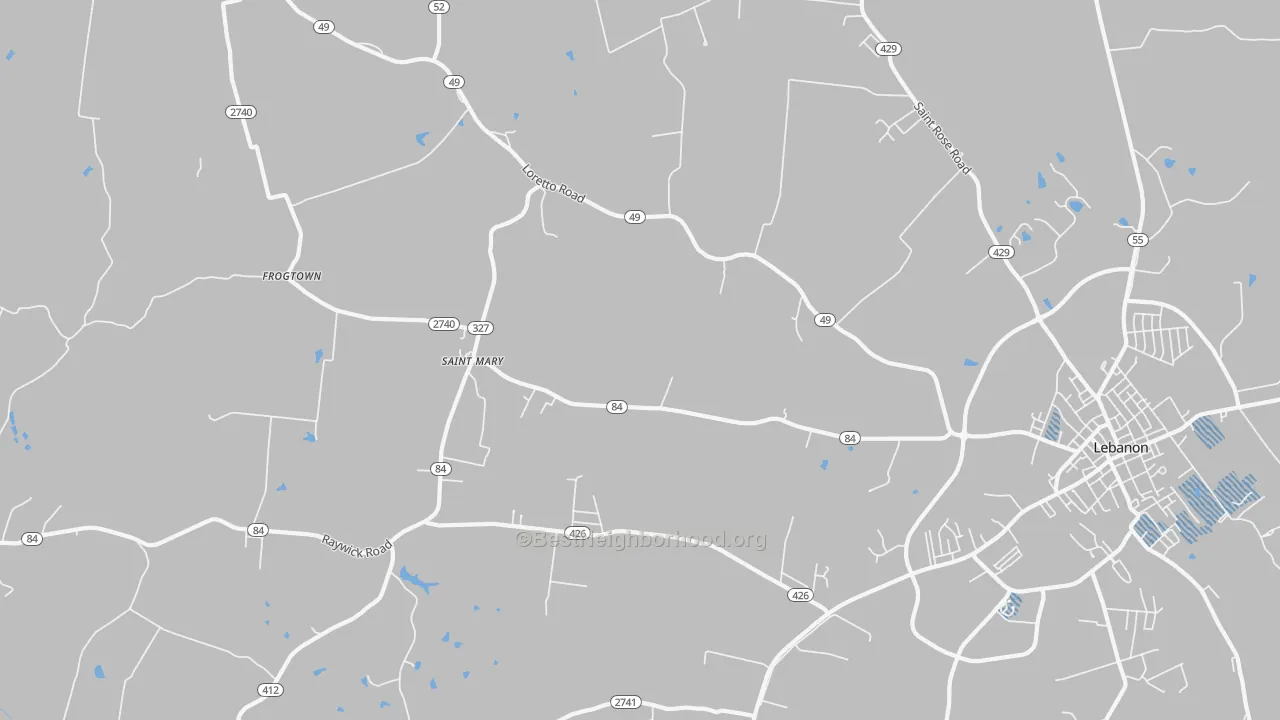 Transit Grade map of St. Mary, KY