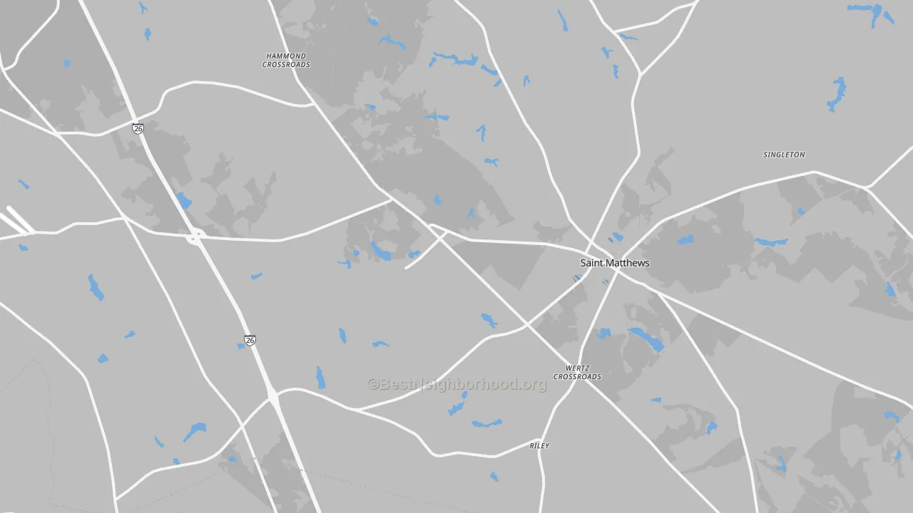 Transit Grade map of St. Matthews, SC