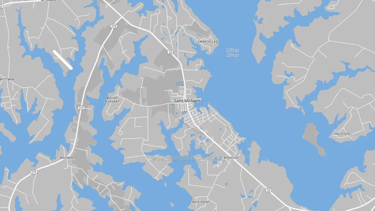 Transit Grade map of St. Michaels, MD