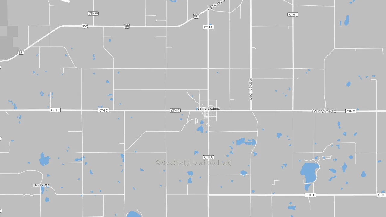 Transit Grade map of St. Nazianz, WI