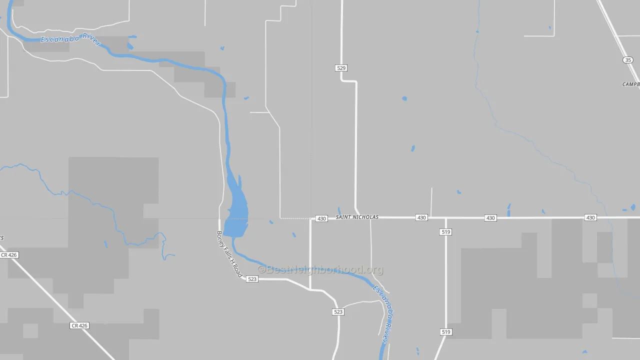 Transit Grade map of St. Nicholas, MI