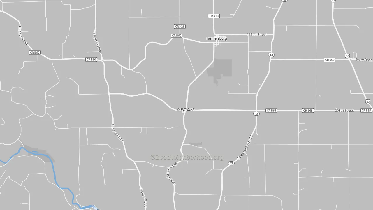 Transit Grade map of St. Olaf, IA