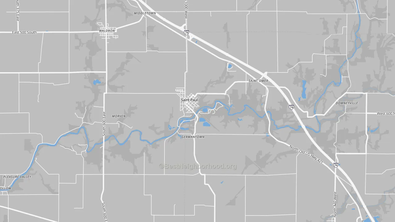 Transit Grade map of St. Paul, IN