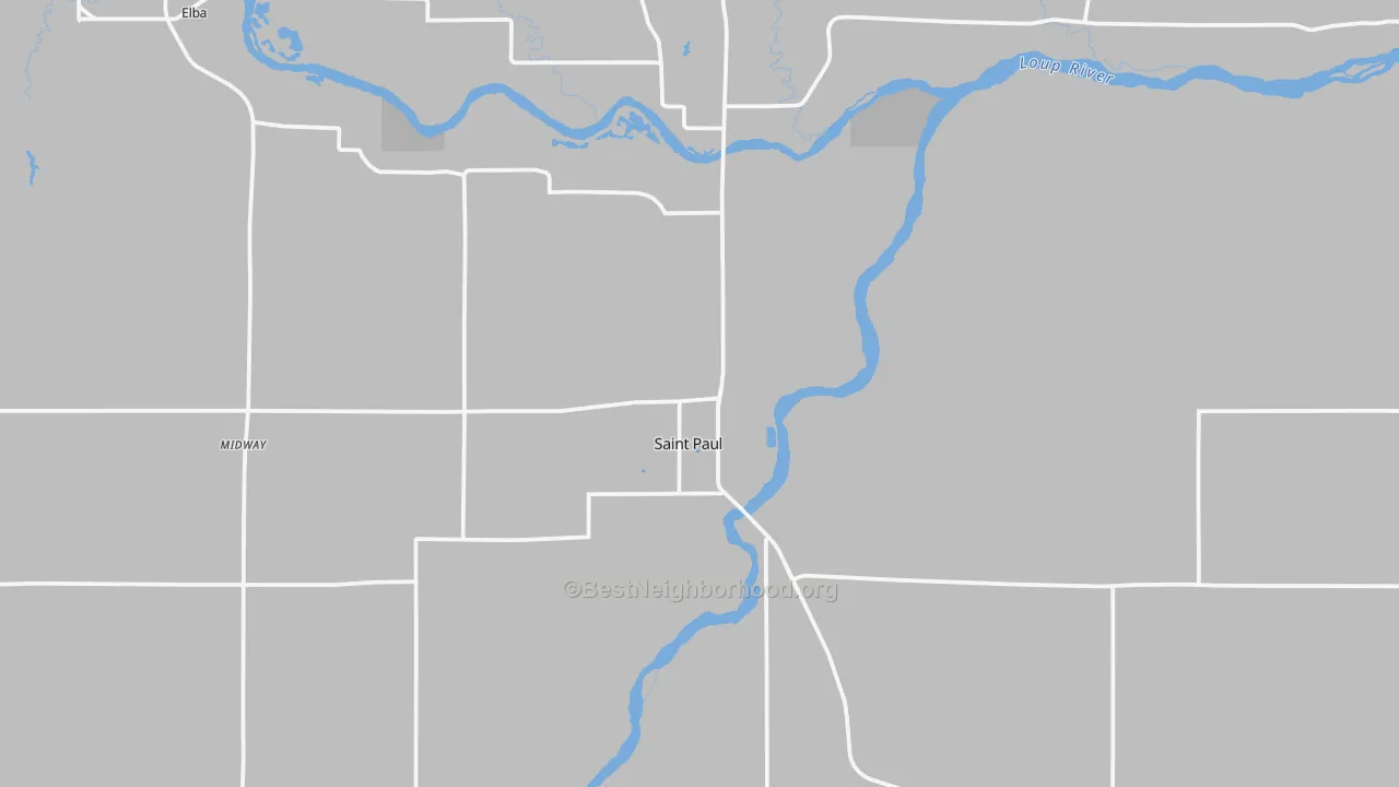 Transit Grade map of St. Paul, NE