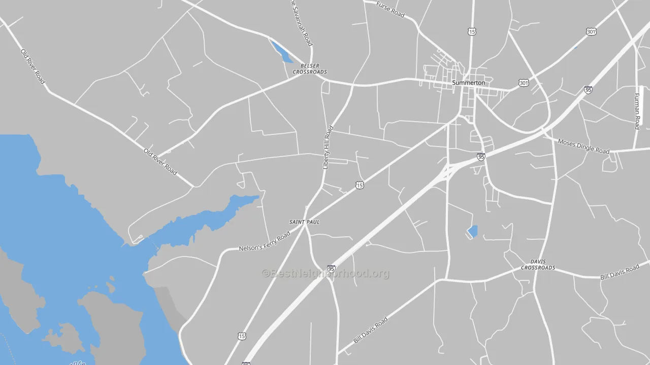 Transit Grade map of St. Paul, SC