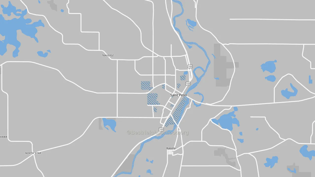 Transit Grade map of St. Peter, MN