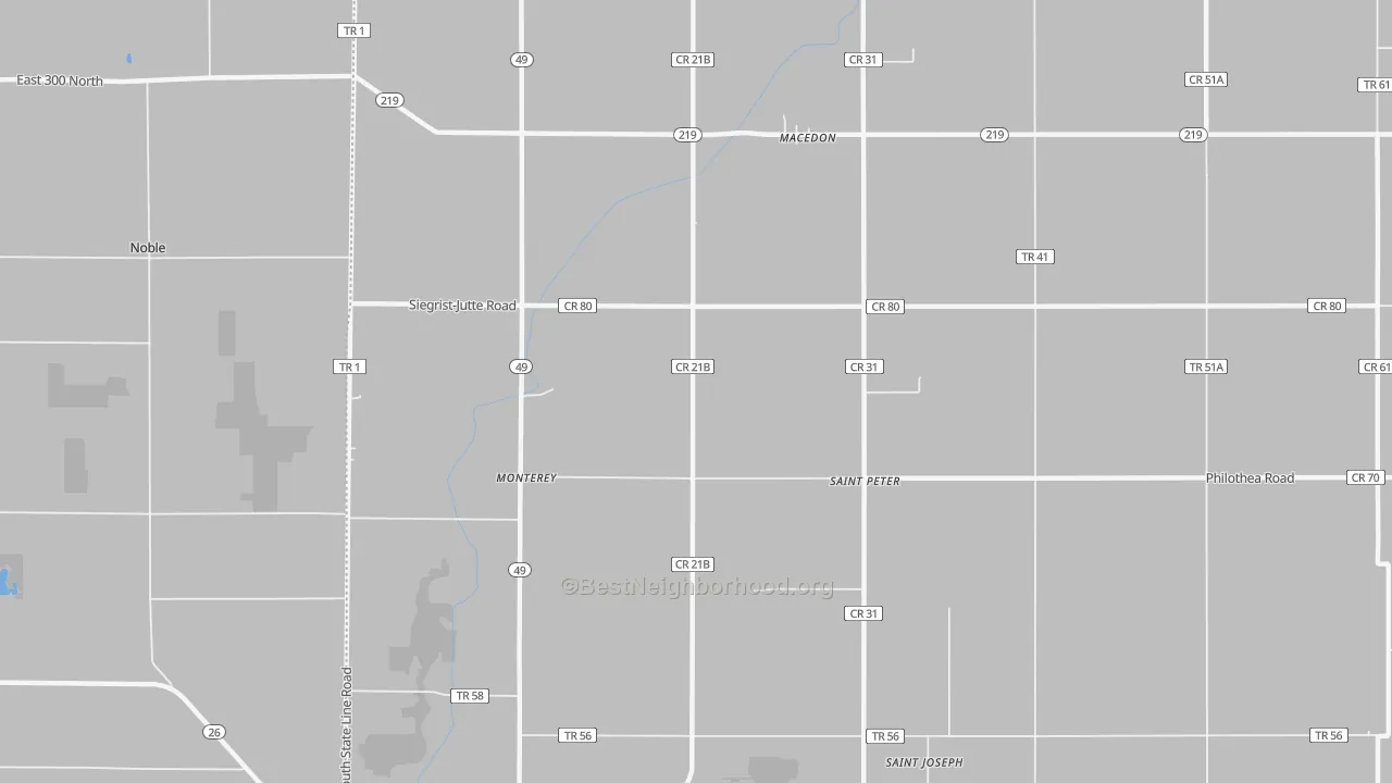 Transit Grade map of St. Peter, OH