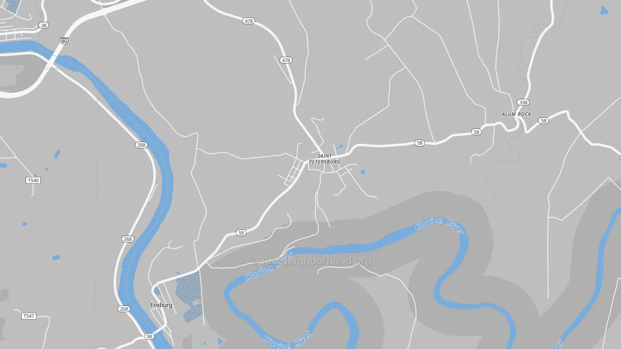 Transit Grade map of St. Petersburg, PA