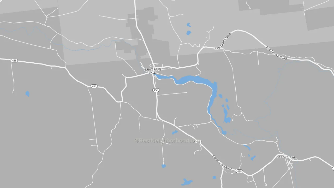 Transit Grade map of St. Regis Falls, NY
