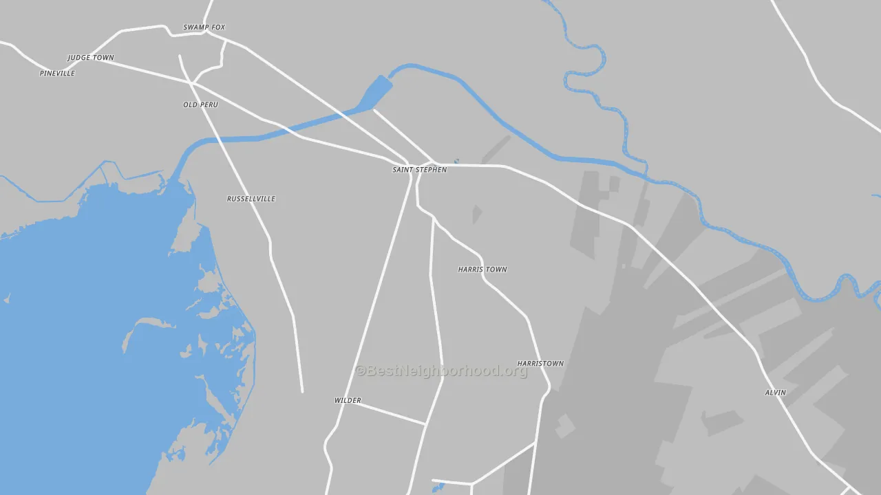 Transit Grade map of St. Stephen, SC