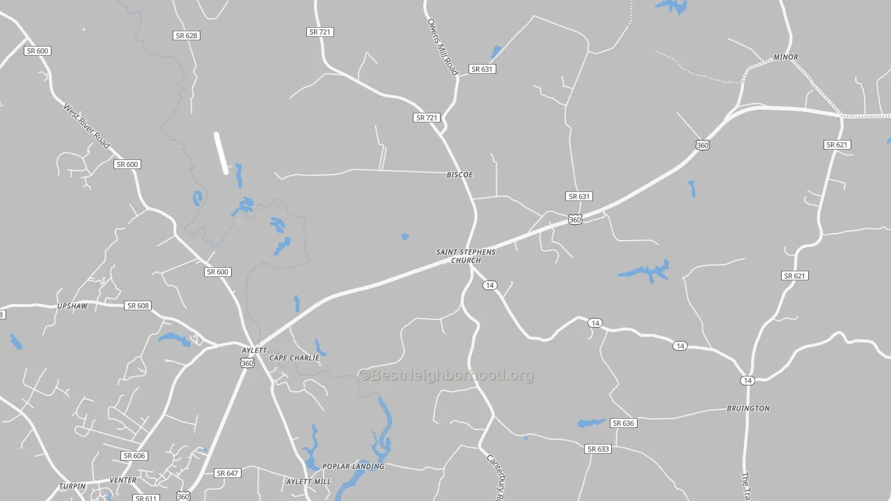 Transit Grade map of St. Stephens Church, VA