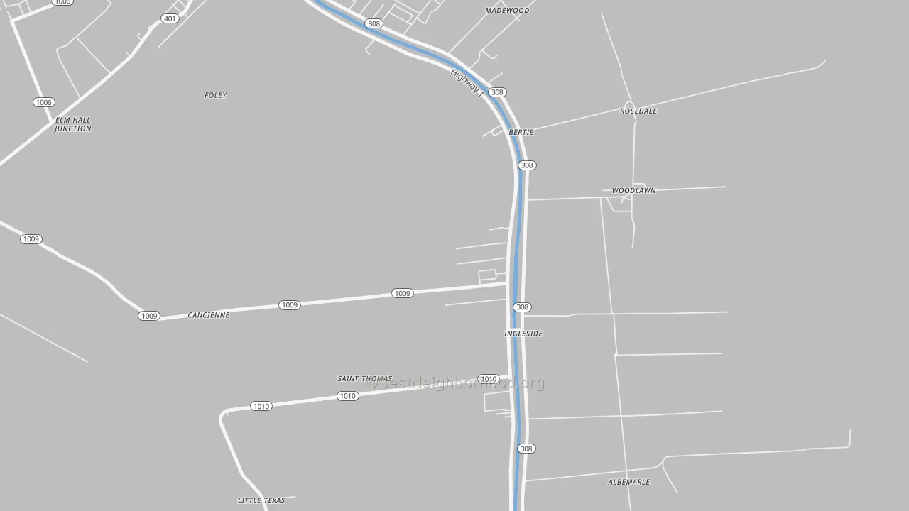 Transit Grade map of St. Thomas, LA