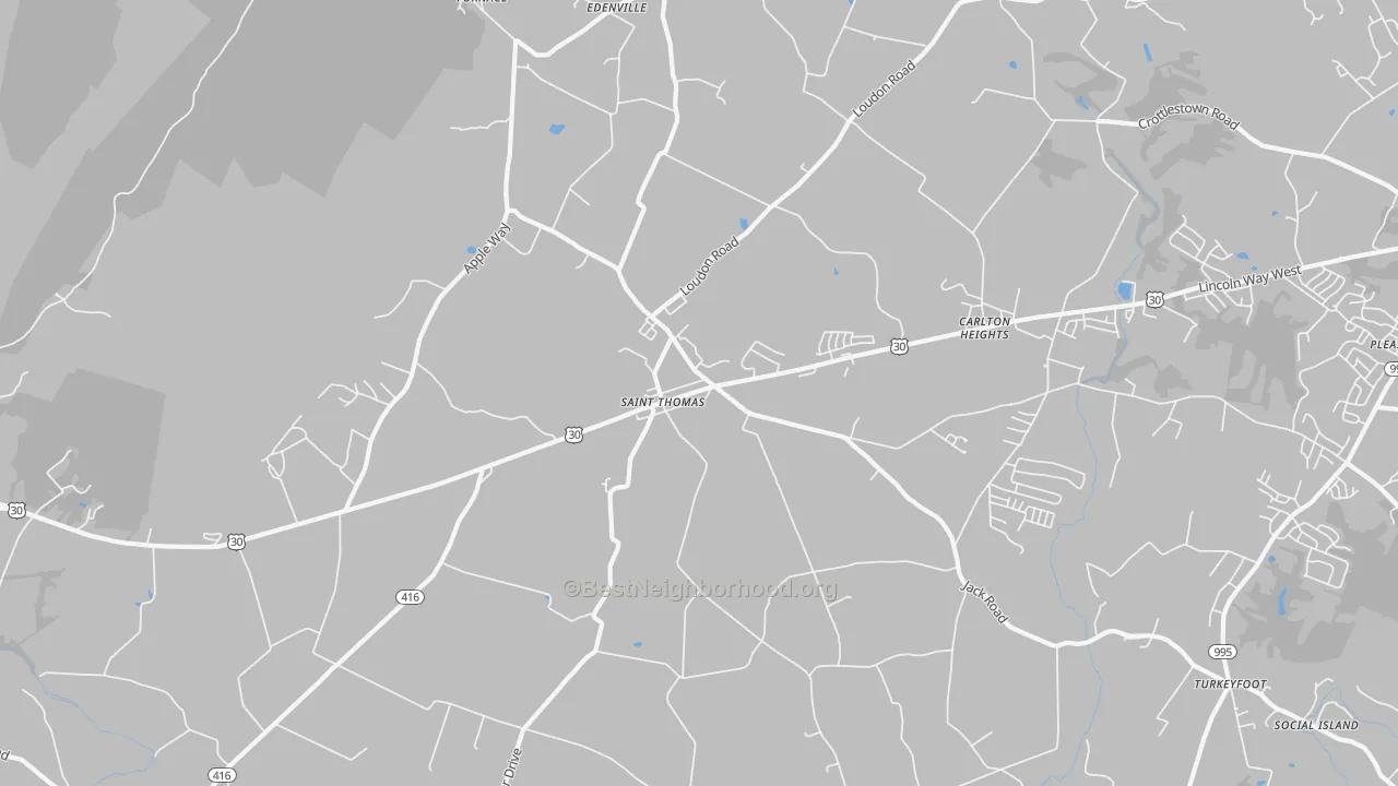 Transit Grade map of St. Thomas, PA