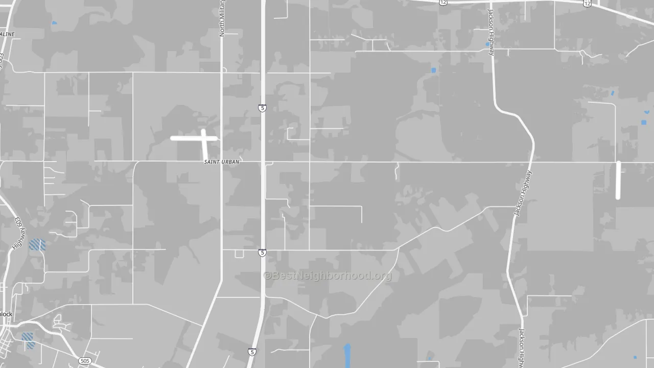 Transit Grade map of St. Urbans, WA