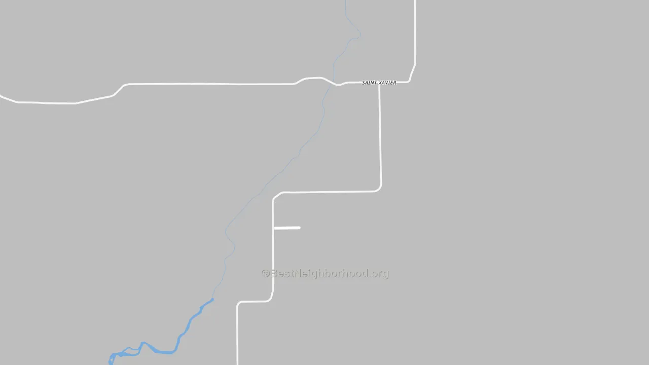 Transit Grade map of St. Xavier, MT