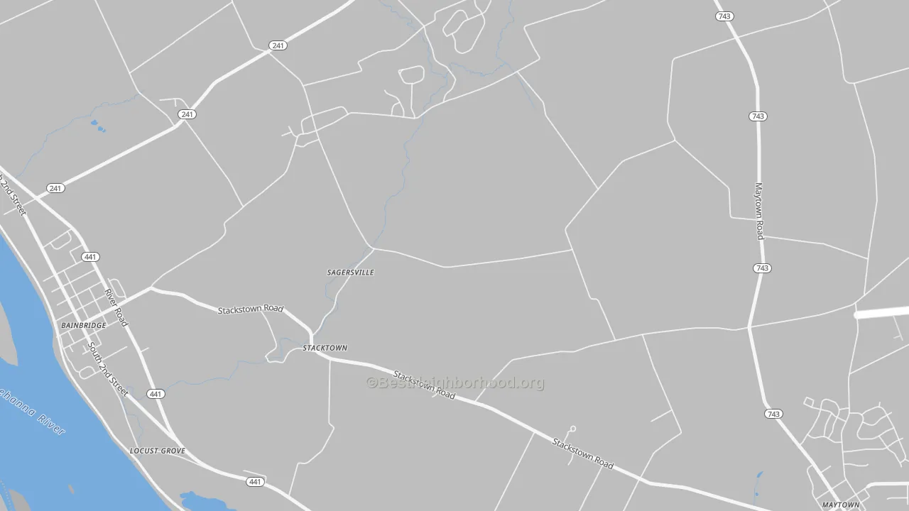 Transit Grade map of Stacktown, PA