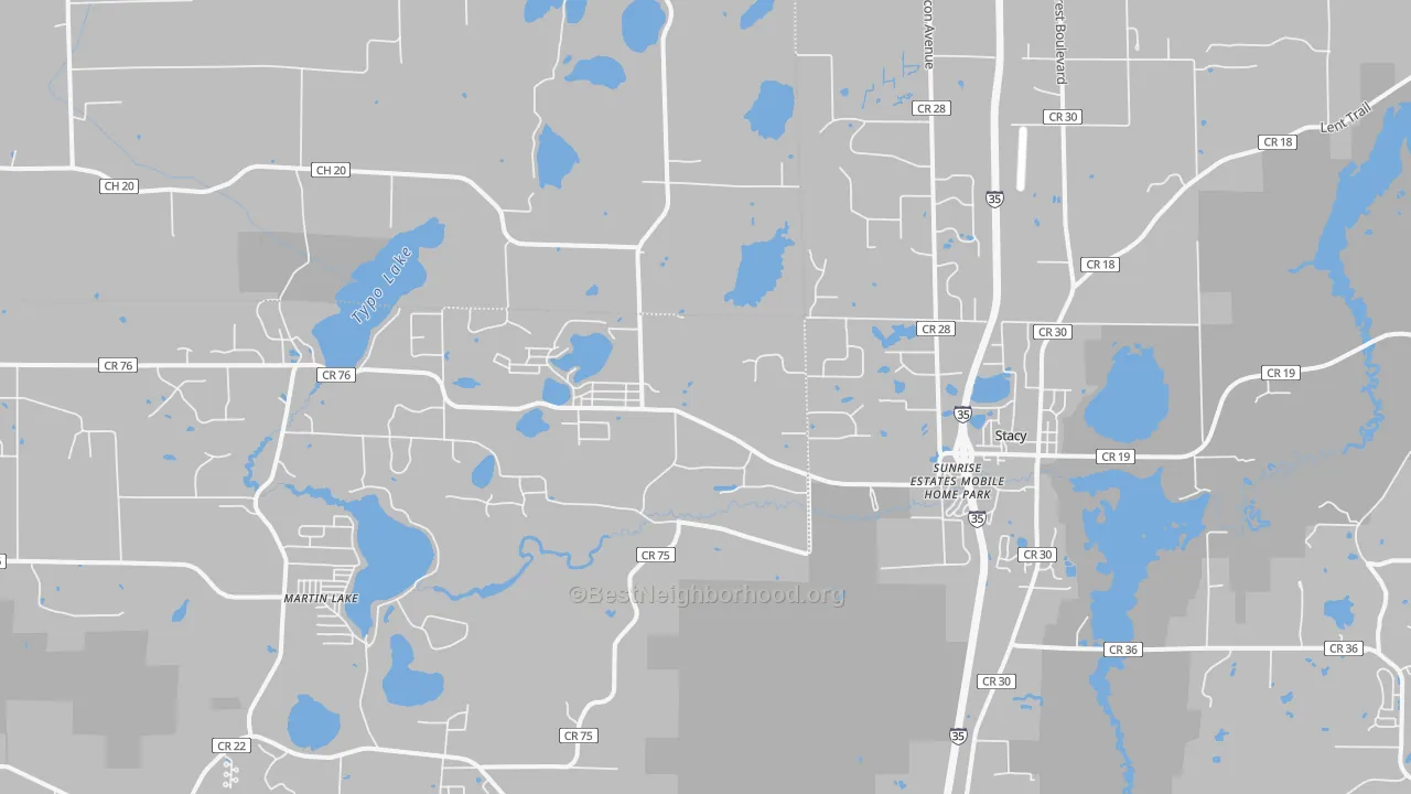 Transit Grade map of Stacy, MN