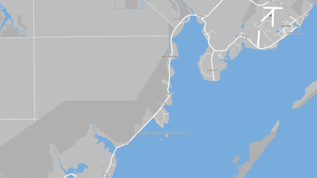 Transit Grade map of Stacy, NC