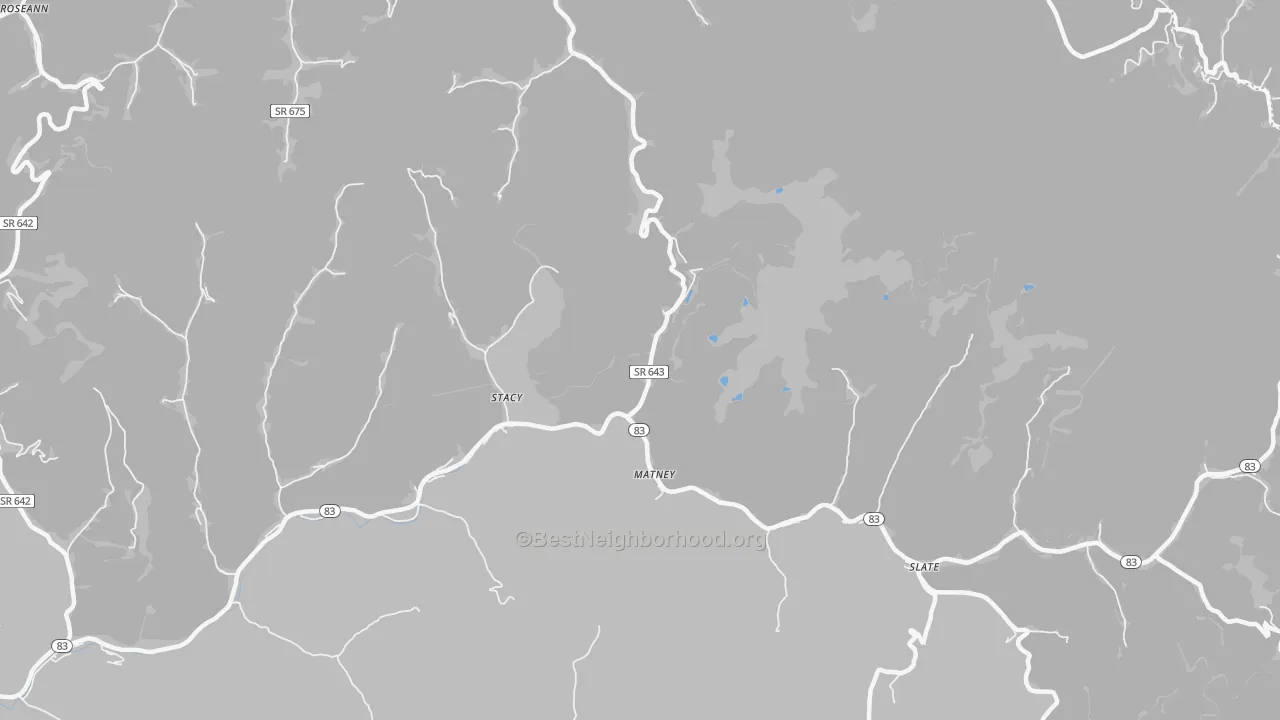 Transit Grade map of Stacy, VA
