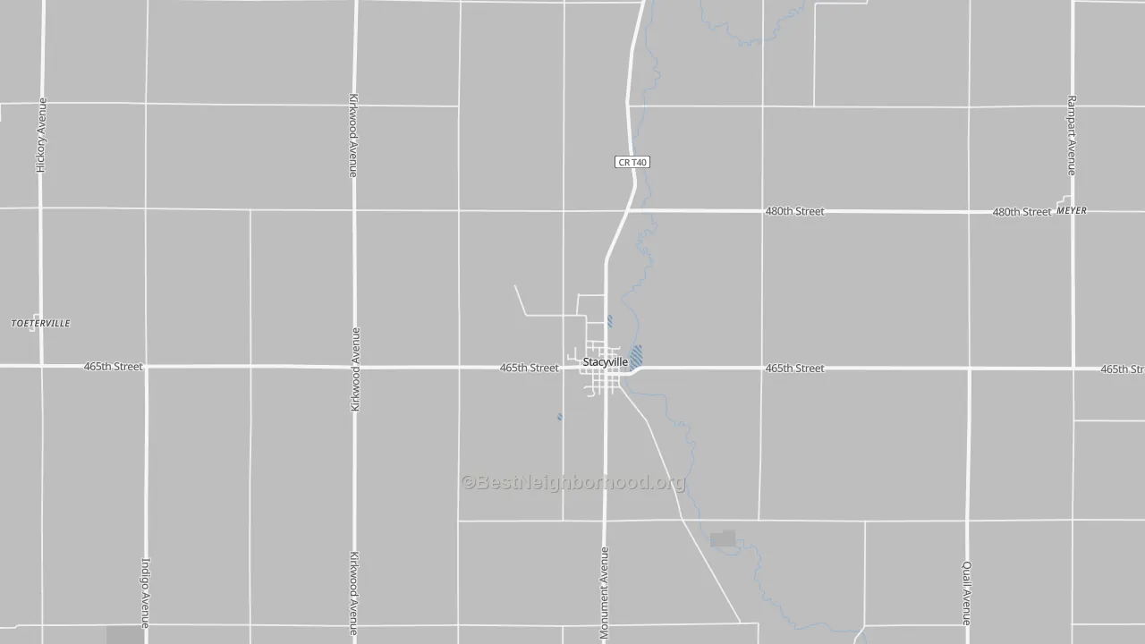Transit Grade map of Stacyville, IA