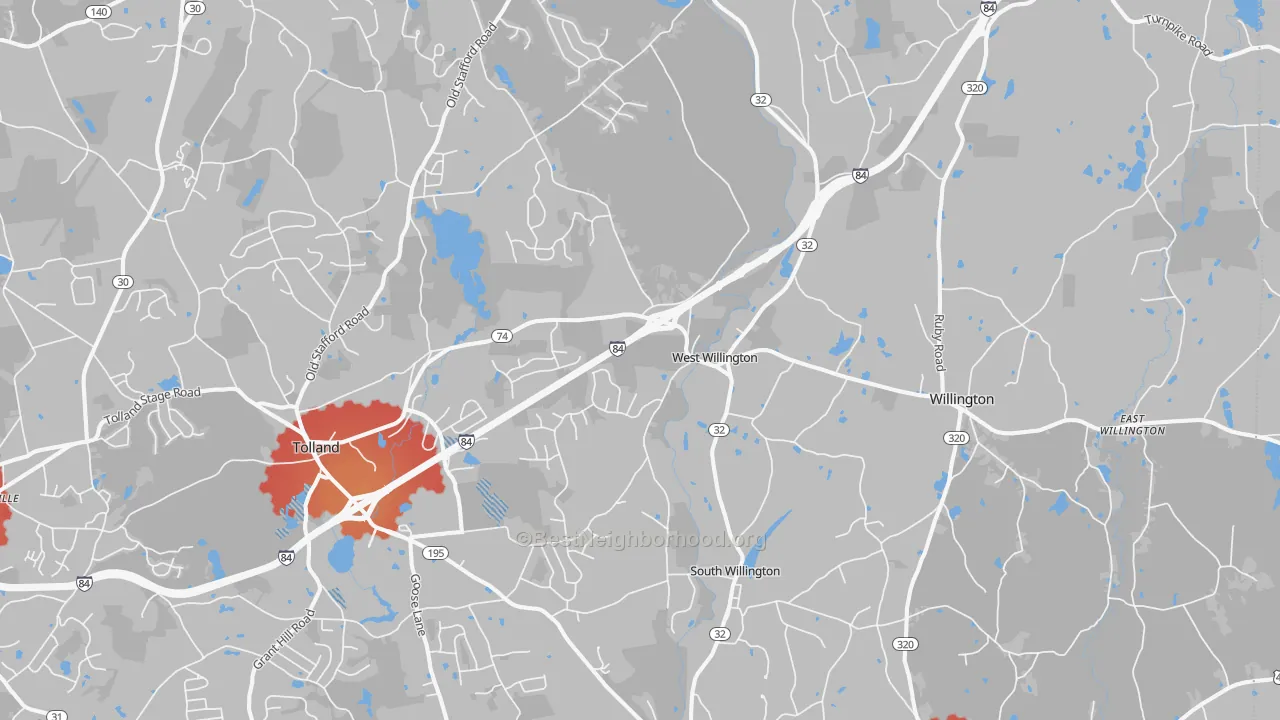 Transit Grade map of Stafford, CT