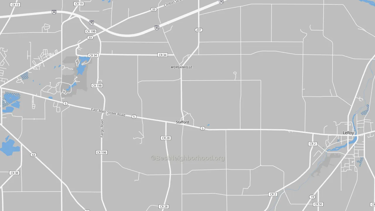 Transit Grade map of Stafford, NY