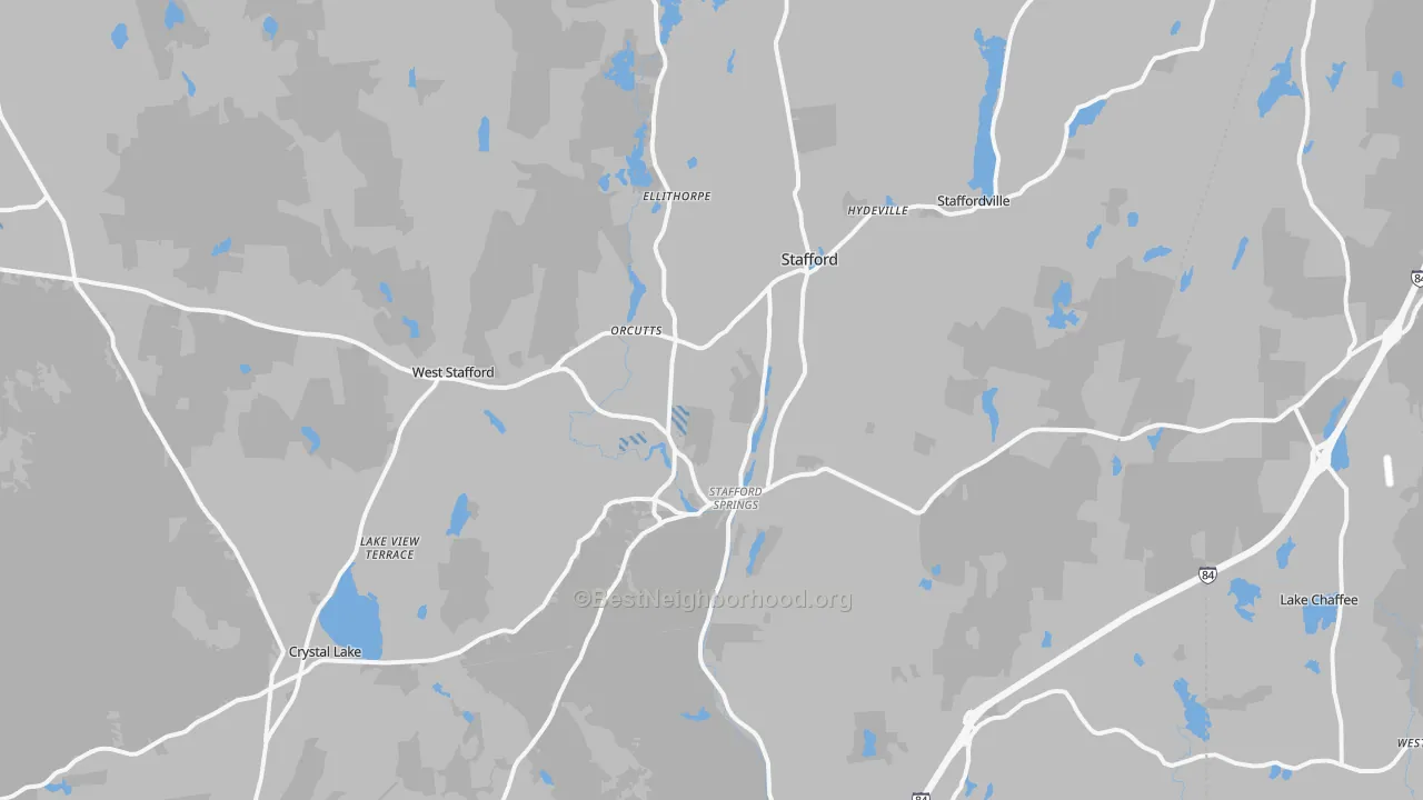 Transit Grade map of Stafford Springs, CT