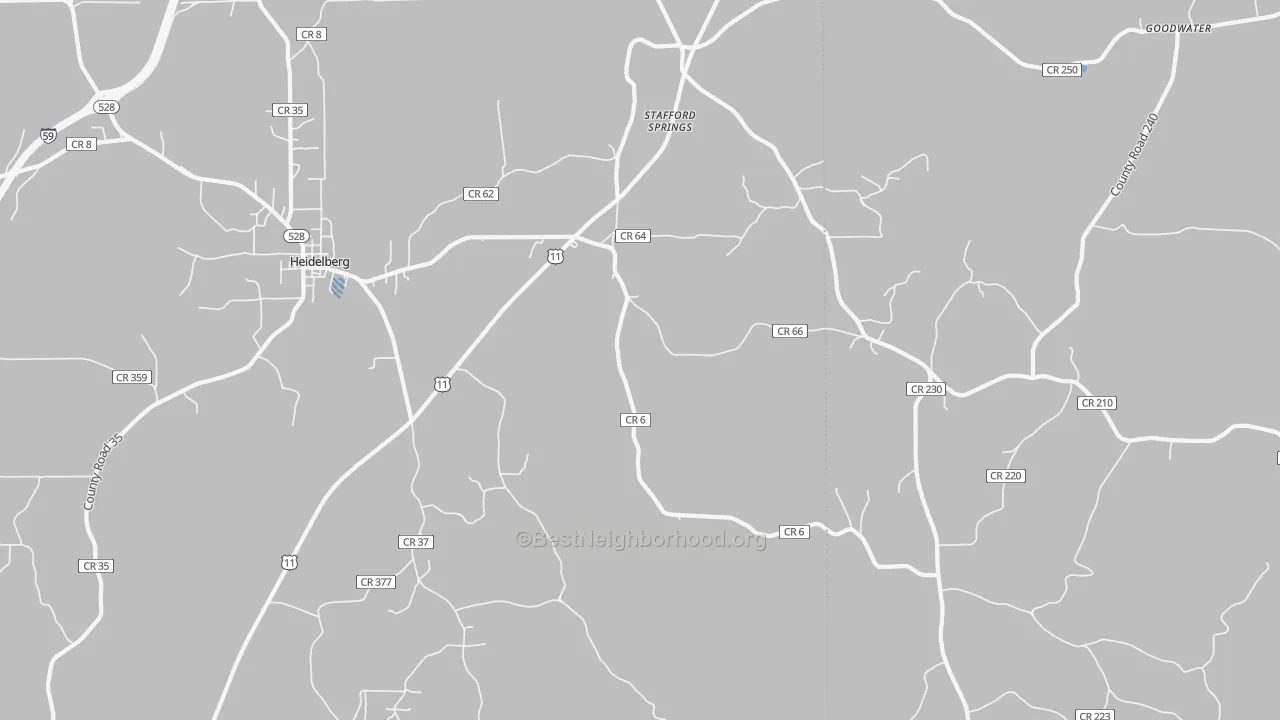 Transit Grade map of Stafford Springs, MS