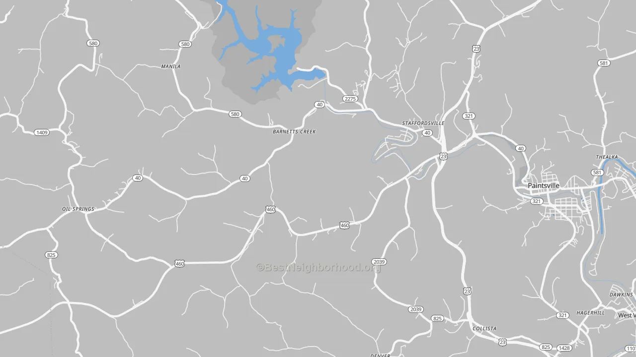 Transit Grade map of Staffordsville, KY