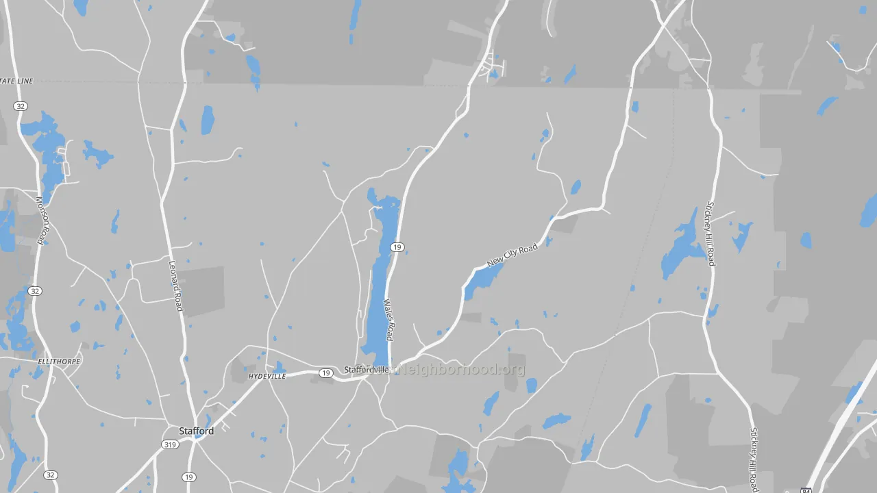Transit Grade map of Staffordville, CT