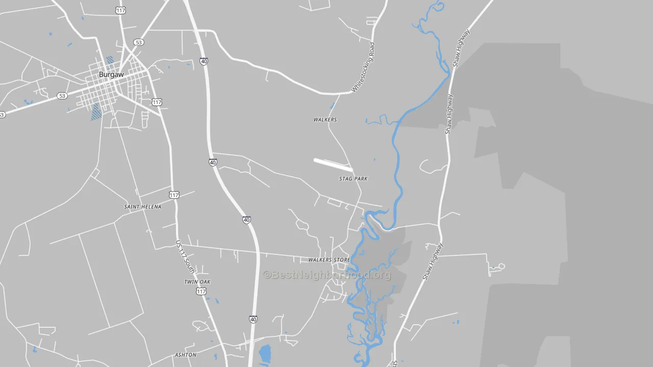 Transit Grade map of Stag Park, NC