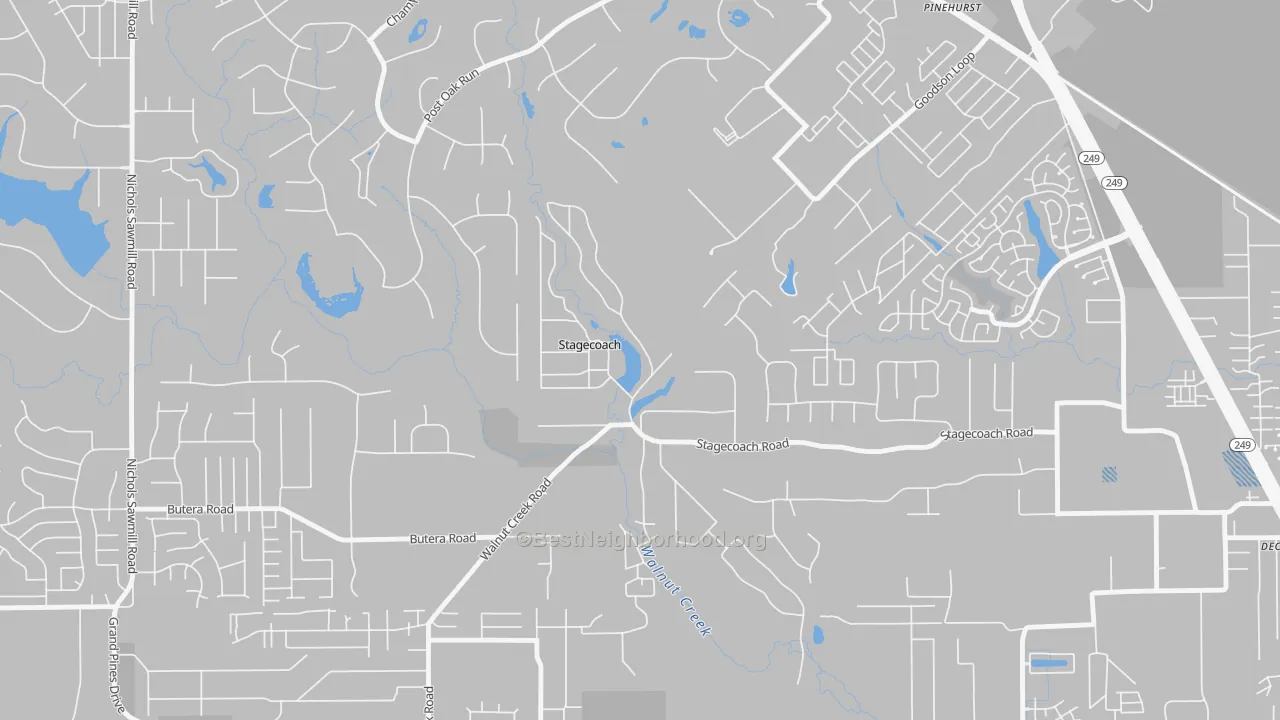 Transit Grade map of Stagecoach, TX