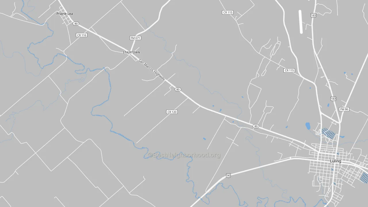 Transit Grade map of Stairtown, TX