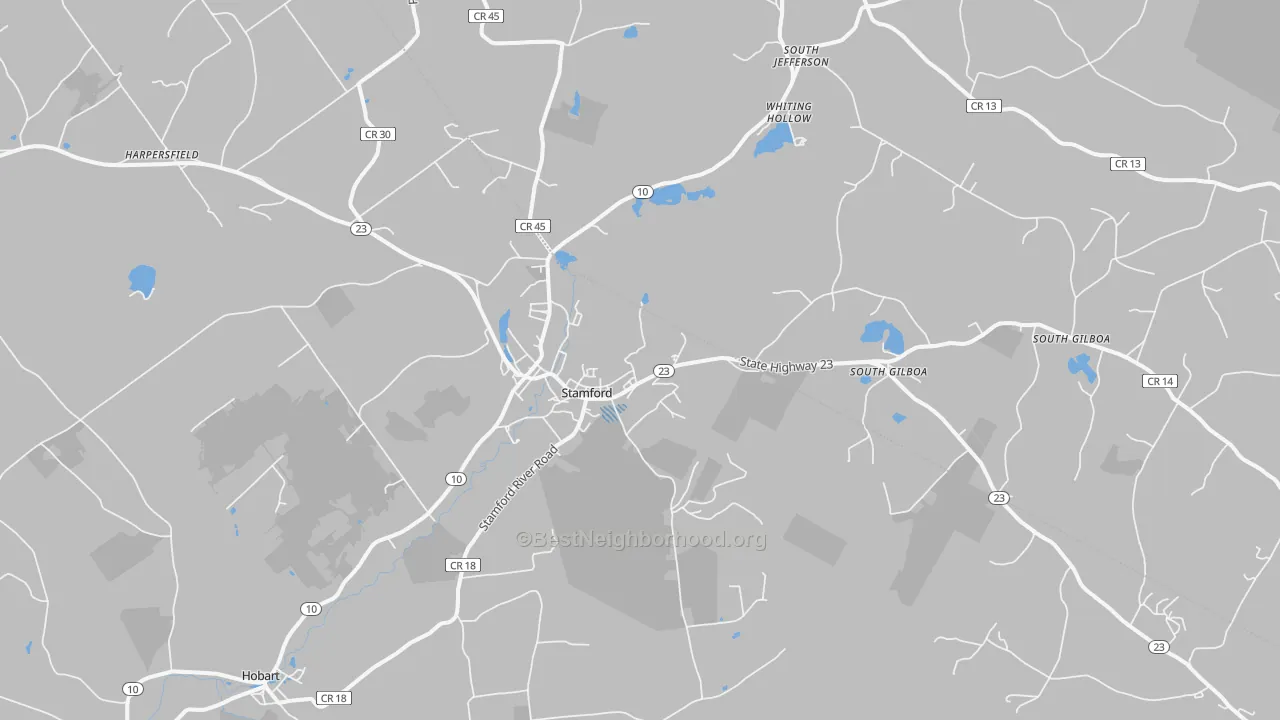 Transit Grade map of Stamford, NY