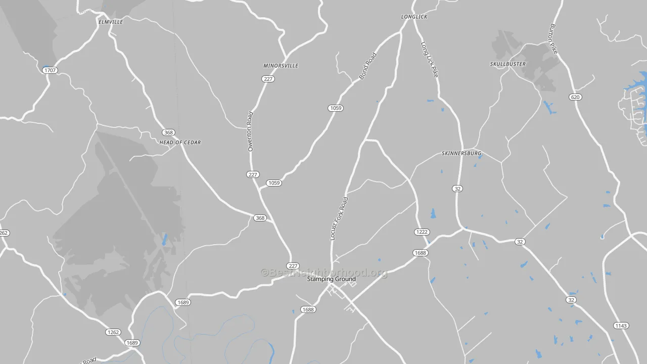 Transit Grade map of Stamping Ground, KY