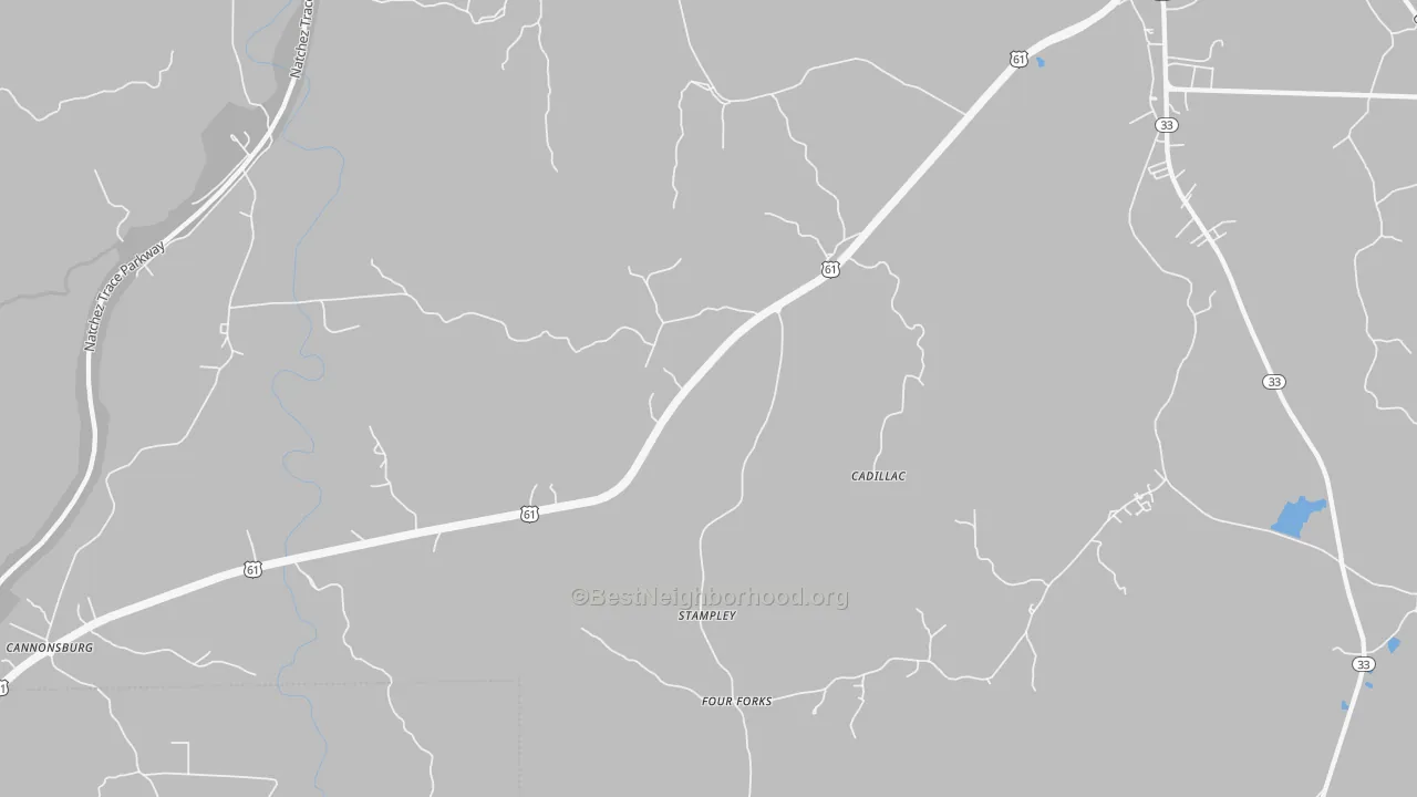 Transit Grade map of Stampley, MS
