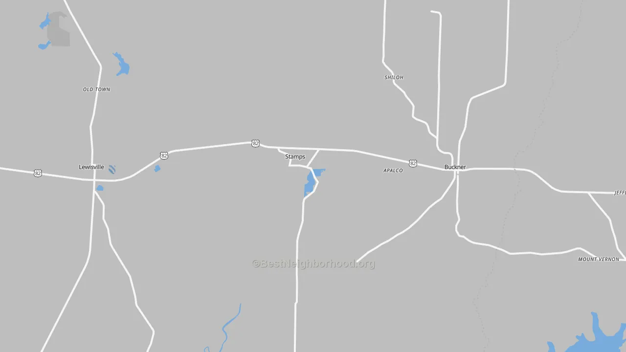 Transit Grade map of Stamps, AR