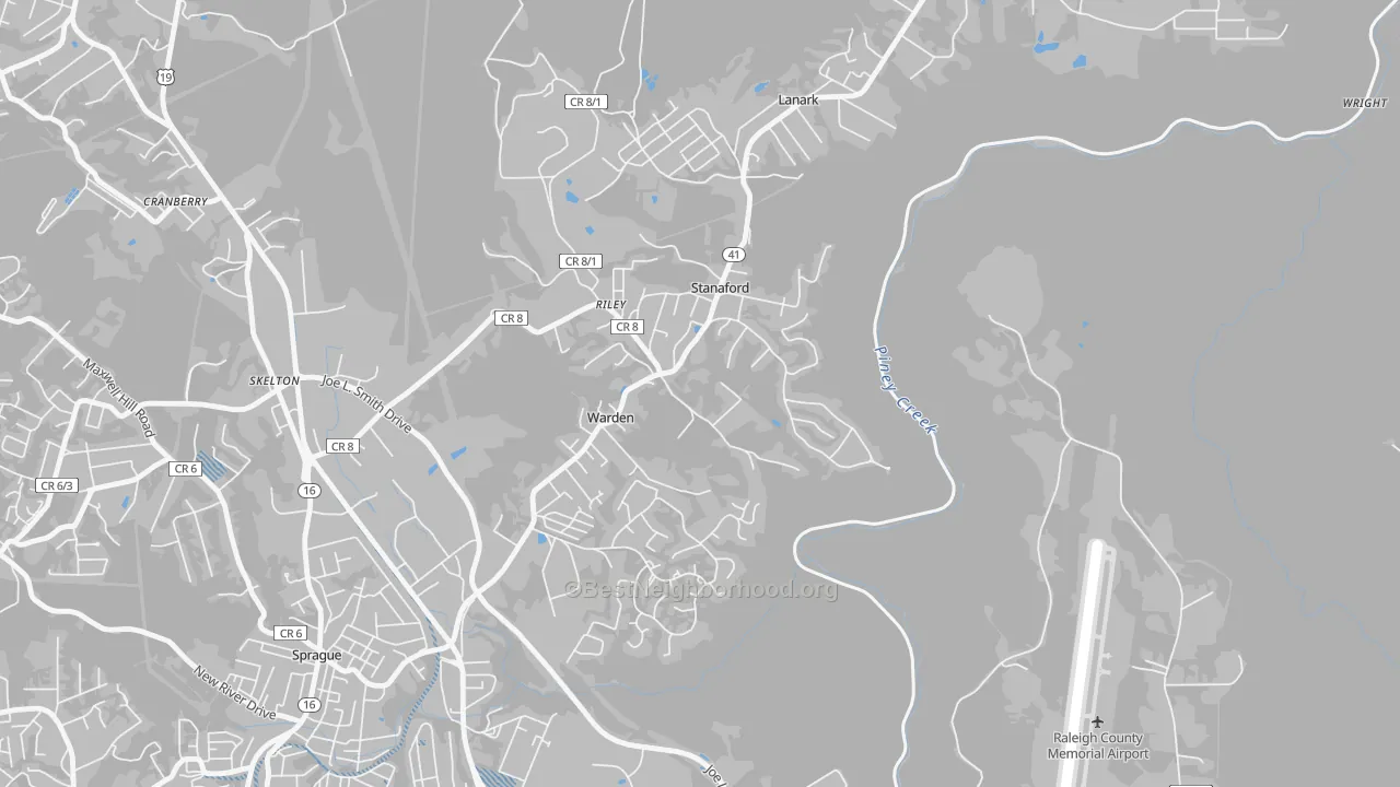 Transit Grade map of Stanaford, WV