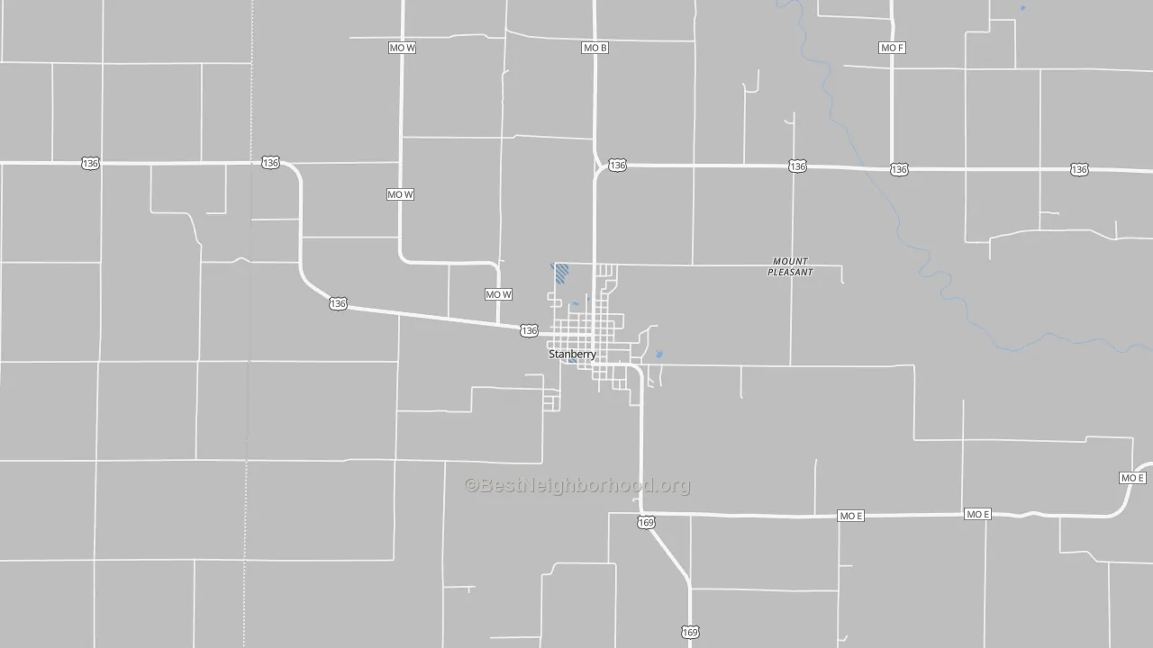 Transit Grade map of Stanberry, MO