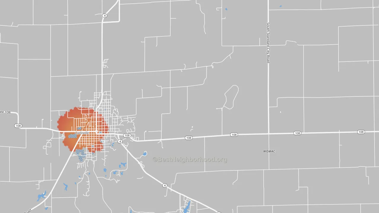 Transit Grade map of Standard City, IL