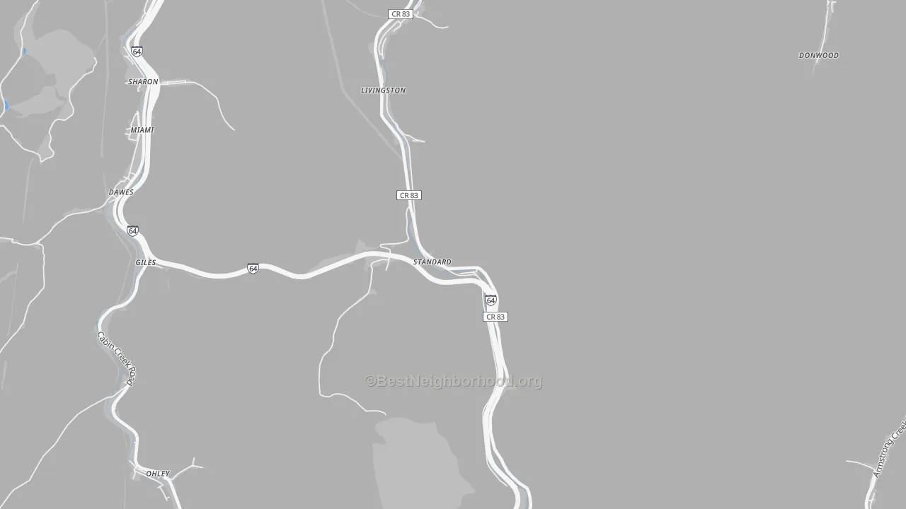 Transit Grade map of Standard, WV