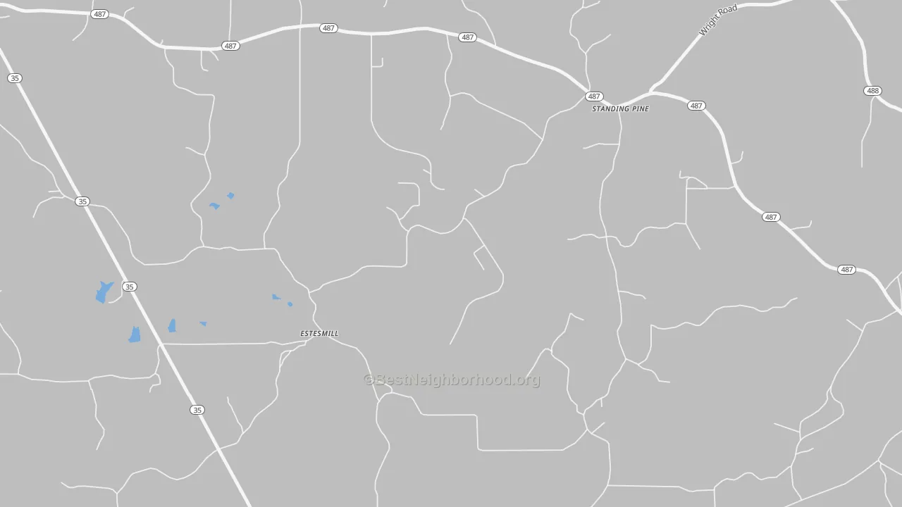 Transit Grade map of Standing Pine, MS
