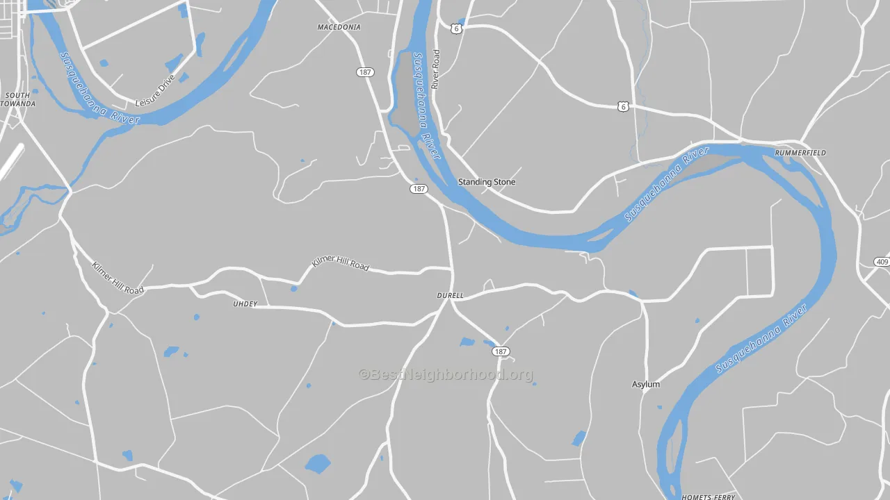 Transit Grade map of Standing Stone, PA