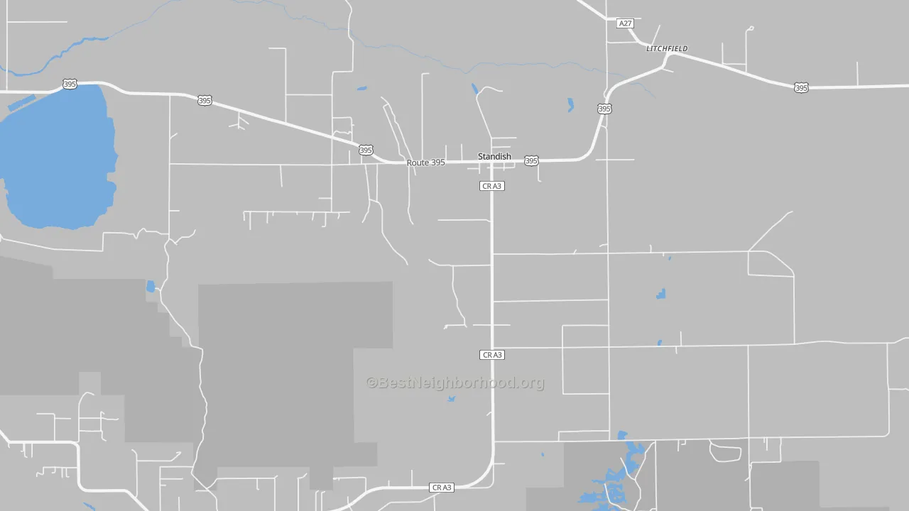 Transit Grade map of Standish, CA